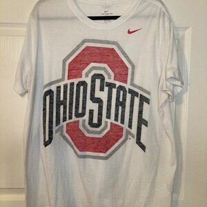 Nike Men's Ohio State Buckeyes Primetime Evergreen Logo White T-Shirt - Size XXL